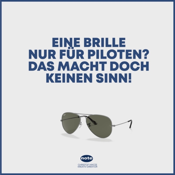 Aviator Ray Ban Piloten Brille die kleine Markt Nische als große Markt Chance entdecken